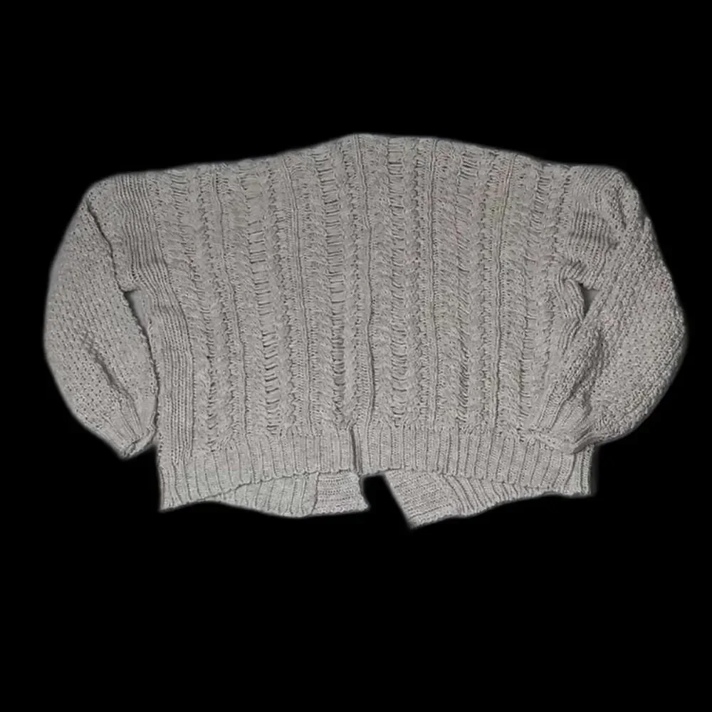 Princess Polly Crochet Open Front Cardigan Womens Size S/M Gray Mixed Knit - Picture 11 of 11